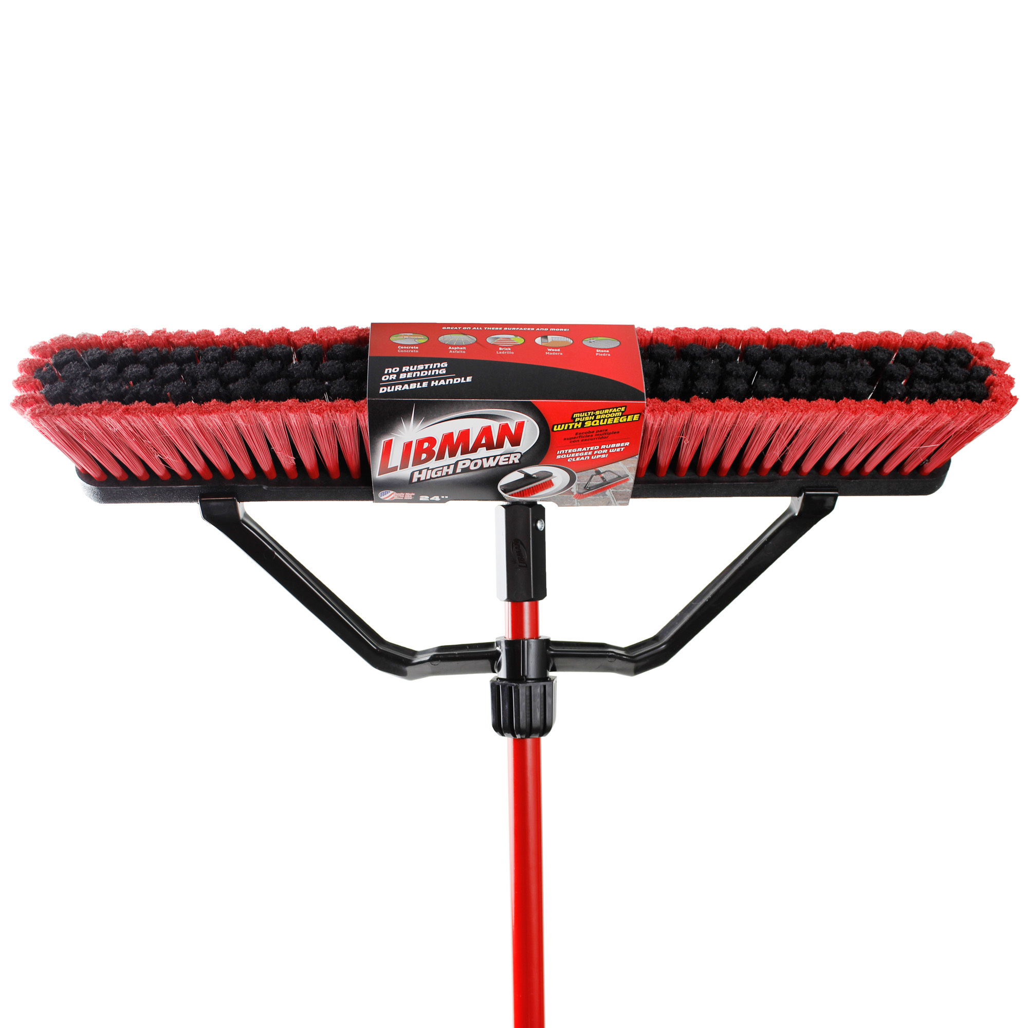 Libman Push Broom with Squeegee — 64in.L, Model 1230 Northern Tool